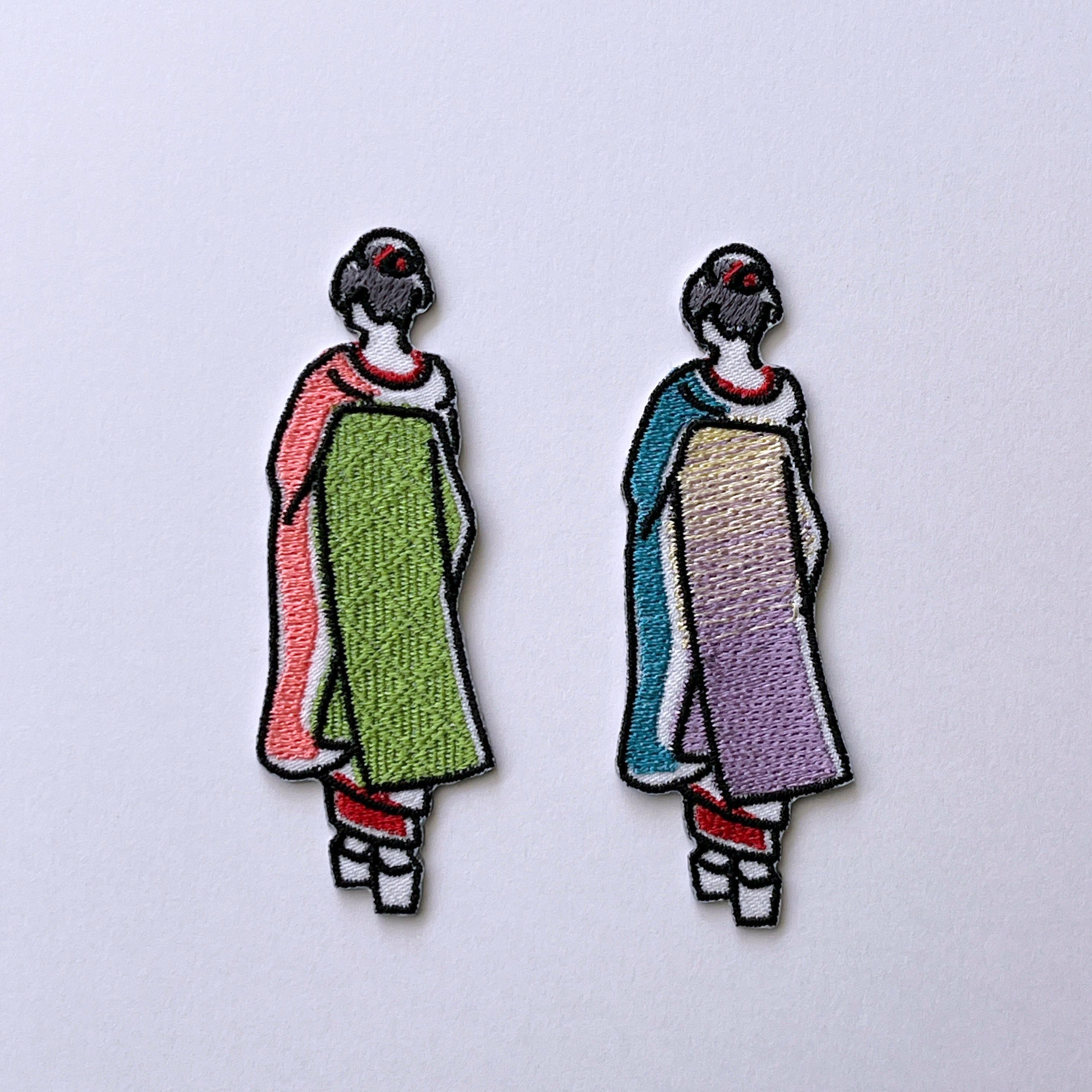 舞妓　刺繍シール ワッペン1枚目の画像